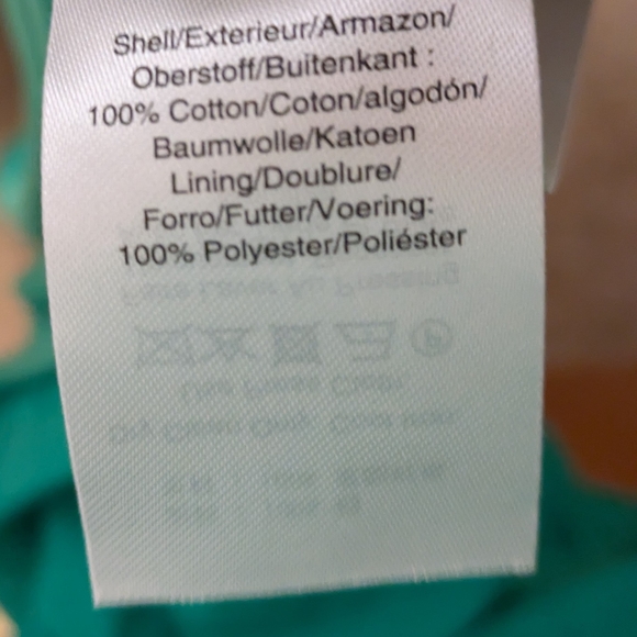 DKNY Shamrock Green Floral Button-Front Women’s Dress with tie In Back - Picture 4 of 6